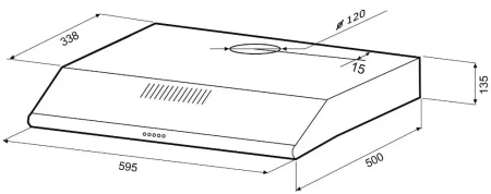 картинка Встраиваемая вытяжка KRONA LIANA 600 INOX PB от магазина SEFI