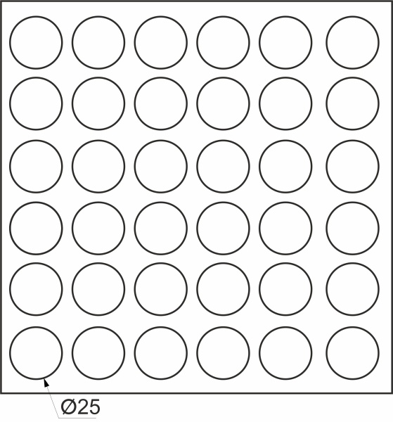 картинка Подкладка самоприлипающая фетровая d25мм (1лист-36шт) серая AKS от магазина SEFI