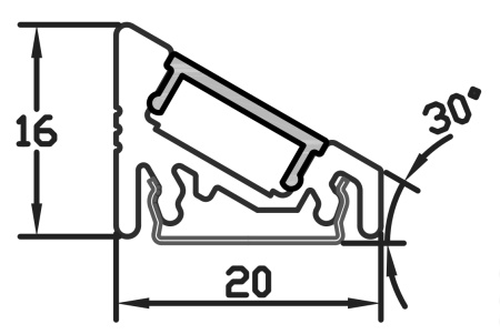 картинка Рассеиватель для профиля DLIGHT ANGLE, длина - 3000 мм, цвет - белый матовый от магазина SEFI
