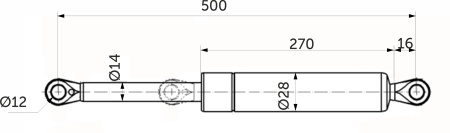 картинка Газ-лифт к механизму №582 для шкаф-кровати 1400N ОЗМФ магазин SEFI являющийся официальным дистрибьютором в России  картинка Газ-лифт к механизму №582 для шкаф-кровати 1400N ОЗМФ от магазина SEFI