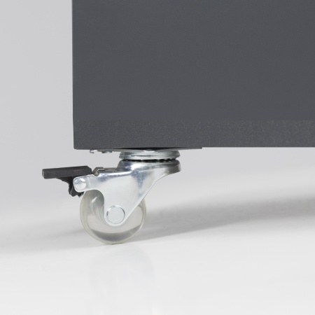 картинка Колесо меб. CRYSTAL/2 d35 h51 с площадкой с торм., прозрачный AKS от магазина SEFI