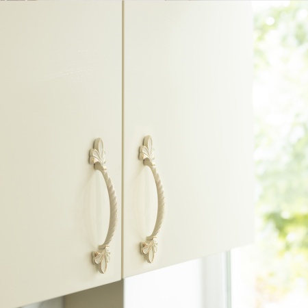 картинка Ручка меб. скоба мет. MILK 128 золото+ белый, AKS от магазина SEFI