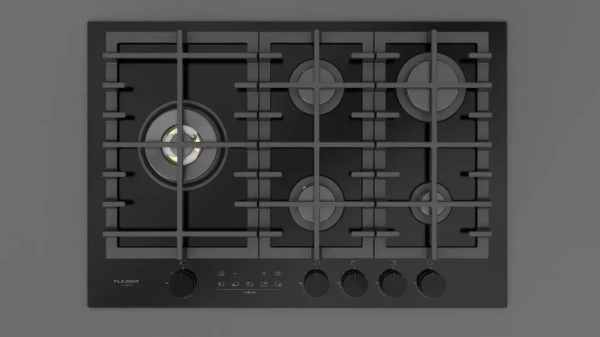 картинка Газовая варочная панель Fulgor Milano FCLH 755 G T WK BK магазин SEFI являющийся официальным дистрибьютором в России  картинка Газовая варочная панель Fulgor Milano FCLH 755 G T WK BK от магазина SEFI