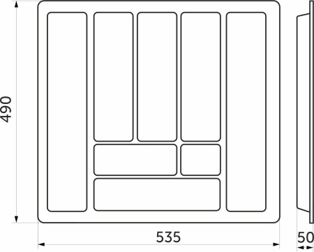 картинка Вкладыш для столовых приборов 600 COMFORT (535*490), металлик РП магазин SEFI являющийся официальным дистрибьютором в России  картинка Вкладыш для столовых приборов 600 COMFORT (535*490), металлик РП от магазина SEFI