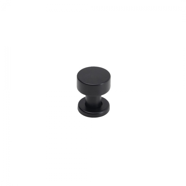 картинка Ручка меб. кнопка мет. FISHKA черный матовый, AKS от магазина SEFI