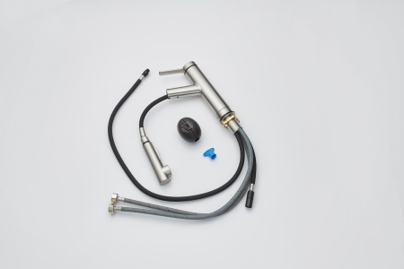 картинка Смеситель для кухни c выдвижной лейкой, EMAR 3012, цвет сатин от магазина SEFI