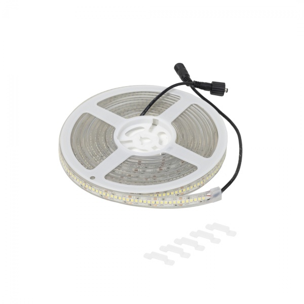 картинка Лента светодиодная термостойкая, подводная - 14,4W/m, 24V, 13мм, 2835, 240 д/м, IP68, холодный белый (6000К), 5м, AKS от магазина SEFI