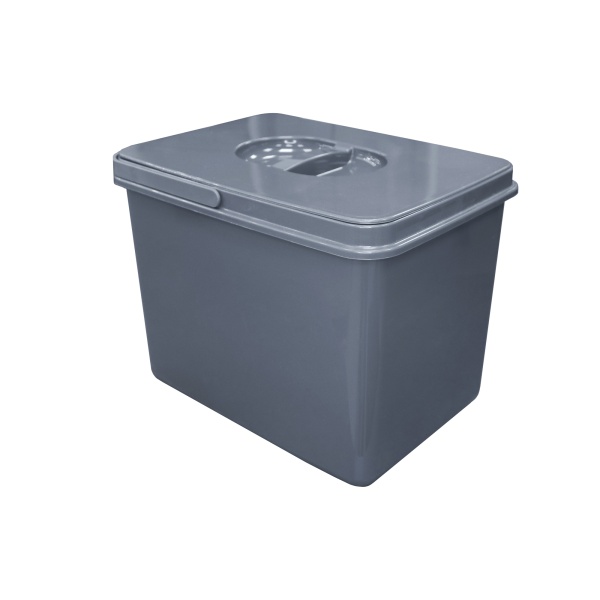 картинка Пластиковый контейнер JAZZ с крышкой, объем 12л, графит от магазина SEFI