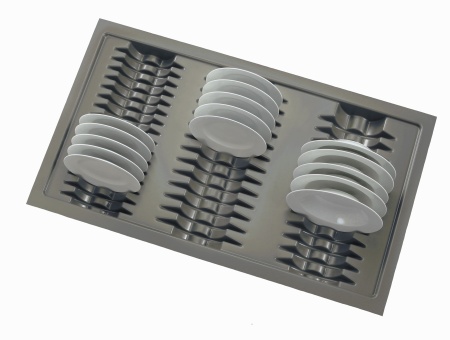 картинка Лоток Ago-Plate для тарелок в ящик Blum Tandembox на ширину фасада 900 мм. Цвет- серый камень от магазина SEFI