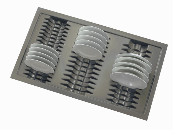 картинка Лоток Ago-Plate для тарелок в ящик Hettich Innotech, на ширину фасада 900 мм. Цвет- серый камень от магазина SEFI