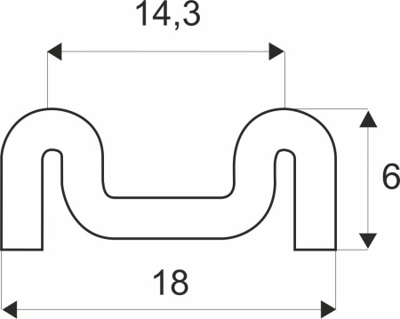картинка Профиль алюминиевый SISO направляющая нижняя L-2000 мм от магазина SEFI