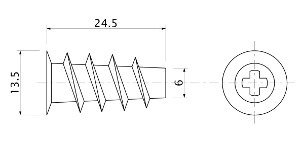 картинка Дюбель для гипсокартона DRIVA ABS L=23mm (уп/50шт) от магазина SEFI