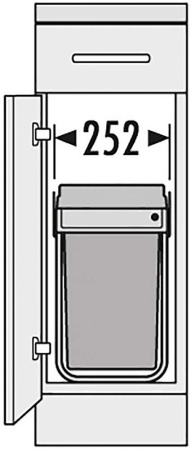 картинка Система выдвижная Tandem 30 см, 2х15л, с роликовыми направляющими от магазина SEFI