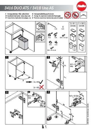 картинка Ведро Oko-flex 1x8л/1x8л 203х388х450, нерж/черный от магазина SEFI