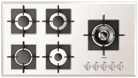 картинка Газовая варочная панель Fulgor Milano FCH 905 G DWK WH магазин SEFI являющийся официальным дистрибьютором в России  картинка Газовая варочная панель Fulgor Milano FCH 905 G DWK WH от магазина SEFI