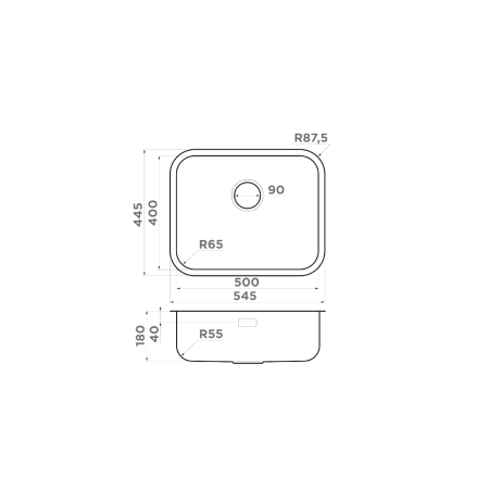 картинка Omoikiri Omi 54-U/I-IN нерж. сталь/нержавеющая сталь от магазина SEFI