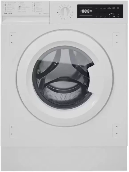 картинка Встраиваемая стиральная машина KRONA KALISA 1400 8K WHITE от магазина SEFI