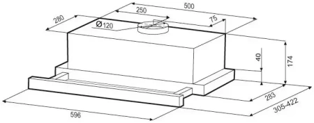картинка Вытяжка Krona GERDA 600 inox PB от магазина SEFI