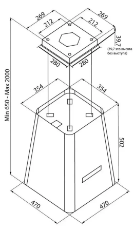 картинка Вытяжка Krona HILARY ISOLA 500 BLACK S от магазина SEFI