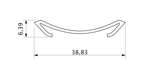 картинка Накладка алюминевая на плинтус LP алюминий THERMOPLAST от магазина SEFI