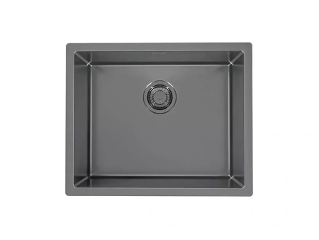 картинка Мойка Alveus QUADRIX MONARCH 50 NEW ANTHRACITE 540X440X200 в компл. с выпуском без сифона от магазина SEFI