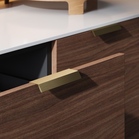 картинка Ручка меб. накладная алюм. GEOS 128/150 черный матовый, AKS от магазина SEFI