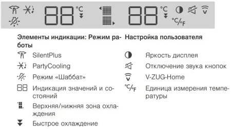 картинка Встраиваемый винный шкаф V-ZUG WineCooler V4000 90 WC4T-51102 R платина от магазина SEFI