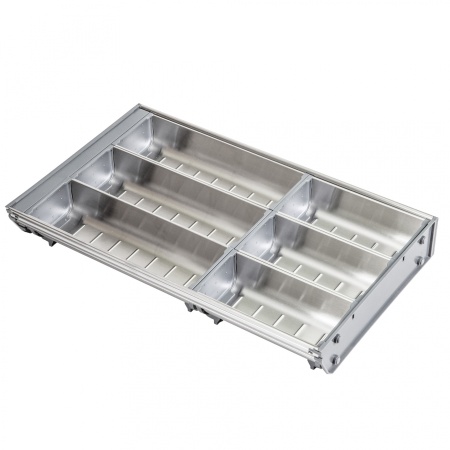 картинка Вкладыш 30/500 шуфлядный металлический Organizer нержавеющая сталь (473*280*65) AKS магазин SEFI являющийся официальным дистрибьютором в России  картинка Вкладыш 30/500 шуфлядный металлический Organizer нержавеющая сталь (473*280*65) AKS от магазина SEFI