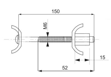 картинка Стяжка для столешниц L-150 (уп/200шт) AKS от магазина SEFI
