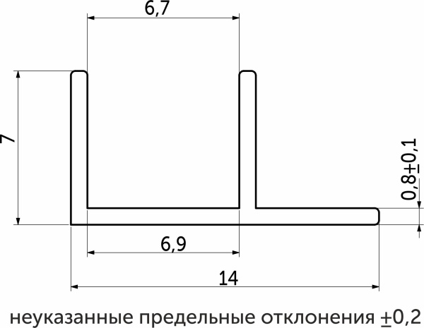 картинка Планка угловая 6 матовая (L=0.6) AKS от магазина SEFI
