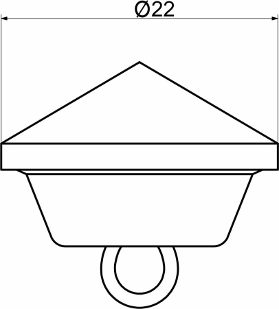 картинка Пуговица мебельная 20мм стекло на ножке AKS от магазина SEFI