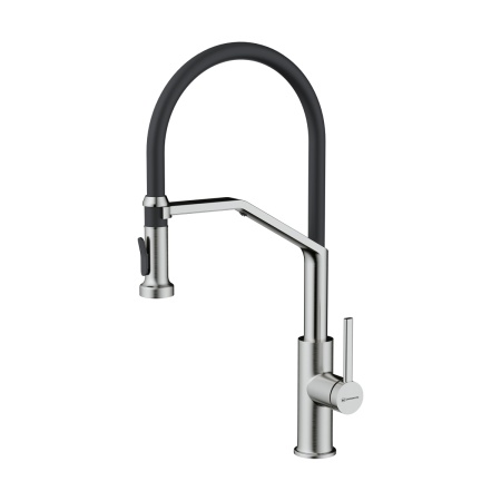 картинка Смеситель Omoikiri Makkari 2 Plus-SB-BN-BL латунь/нержавеющая сталь/черный от магазина SEFI