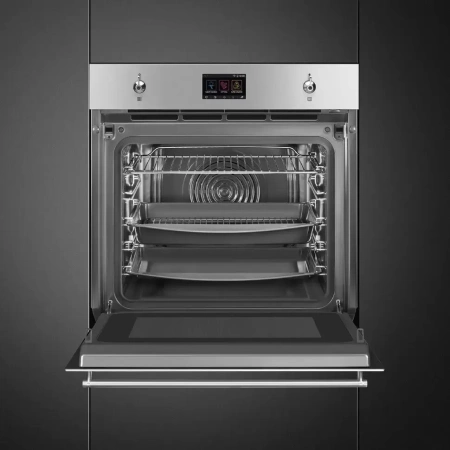 картинка Духовой шкаф c паром и СВЧ Smeg SO6303APX от магазина SEFI