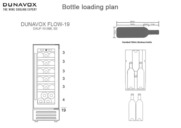 картинка Встраиваемый винный шкаф Dunavox DAUF-19.58C от магазина SEFI