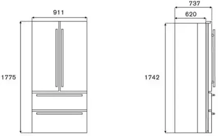 картинка Отдельностоящий холодильник Bertazzoni REF90X от магазина SEFI