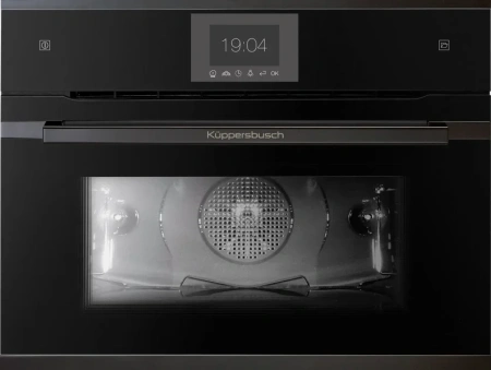 картинка Компактный духовой шкаф с паром Kuppersbusch CBD 6550.0 S6 Black Steel от магазина SEFI