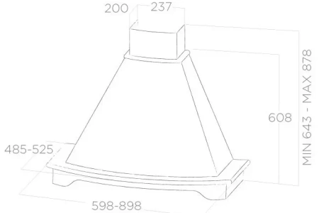 картинка Вытяжка ELICA CORALINE WH/A/60 T.GREZZO от магазина SEFI