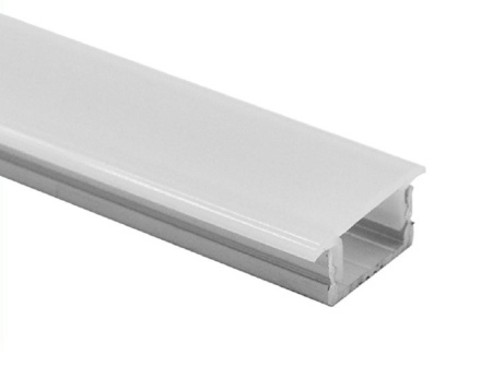 картинка Профиль алюминиевый врезной LIRA-1708 с экраном, цвет алюминий, 2м, AKS от магазина SEFI