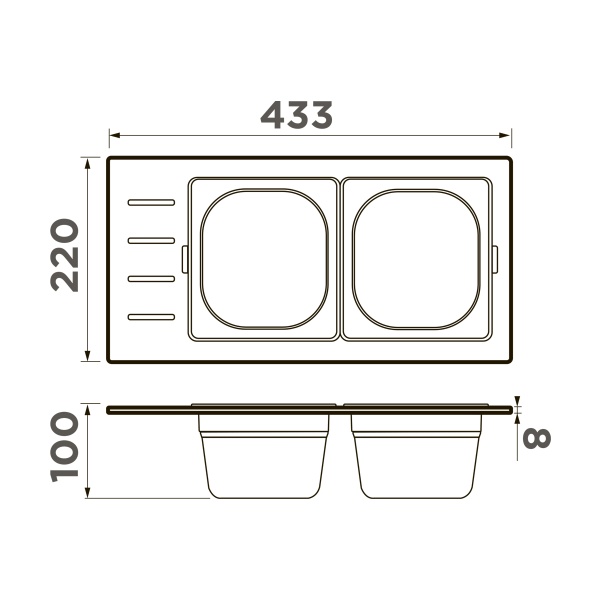 картинка Контейнер Omoikiri DC-02-2-LG от магазина SEFI