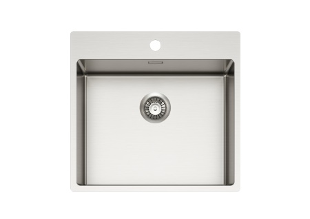 картинка Мойка Alveus NOX 120 BRS 540x515x200 в комплекте с интегрированным сифоном от магазина SEFI