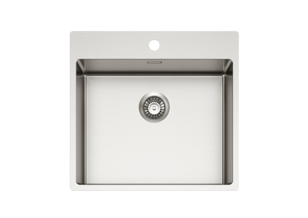 картинка Мойка Alveus NOX 120 BRS 540x515x200 в комплекте с интегрированным сифоном от магазина SEFI