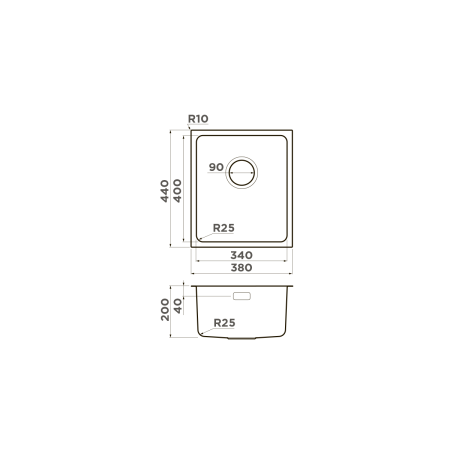 картинка Omoikiri Tadzava 38-U/I-IN нерж. сталь/нержавеющая сталь от магазина SEFI