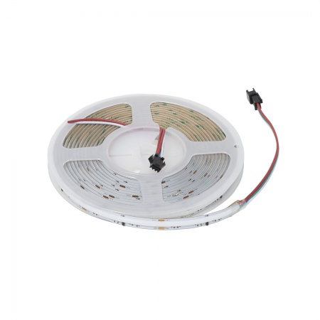 картинка Лента светодиодная COB RGB SPI ("Бегущий огонь") - 13W/m, 24V, 10мм, 576 д/м, IP20, - 5м, AKS от магазина SEFI