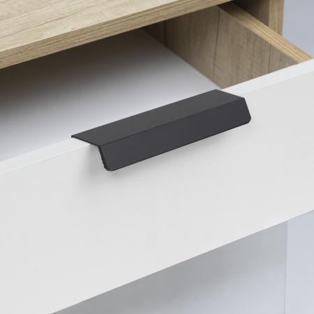 картинка Ручка меб. накладная алюм. GEOS 128/150 черный матовый, AKS от магазина SEFI