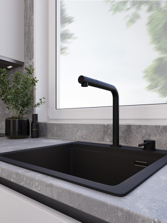 картинка Смеситель для кухни, EMAR ЕС - 7027, цвет Black от магазина SEFI