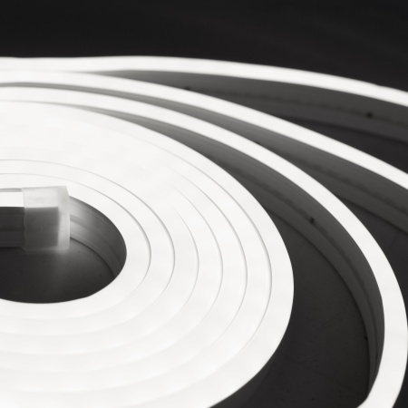 картинка Гибкий неон - 9,6W/m, 24V, 8*16мм, 120 д/м, IP65, холодный белый (6000K) - 5м, AKS от магазина SEFI