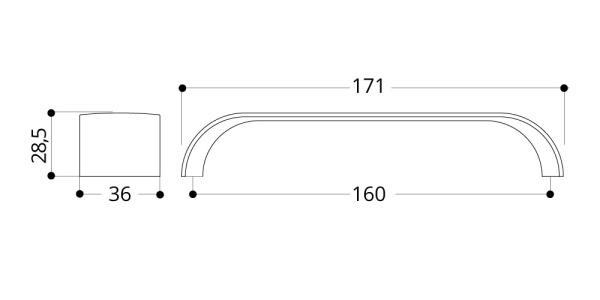 картинка Мебельная ручка Union Knopf нерж.сталь, сатин от магазина SEFI