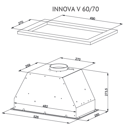 картинка Встраиваемая вытяжка KUPPERSBERG INNOVA V 60 White от магазина SEFI