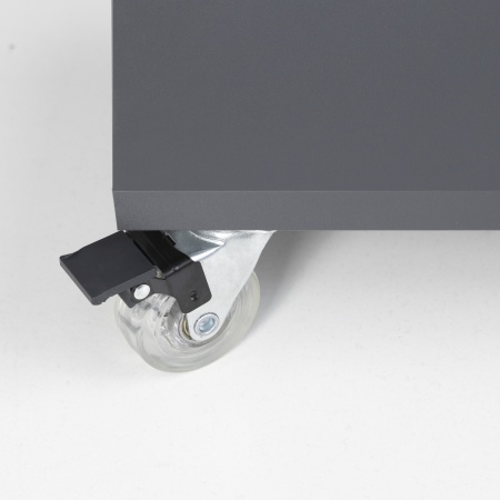 картинка Колесо меб. SHIFT d50 h67 с площадкой с торм., прозрачный AKS от магазина SEFI