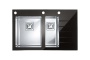 картинка Мойка Alveus CRYSTALIx 20 BLACK 860x540 1+1/2 левая, с сифоном 1127260, кол. 1119835, доз.1129080 от магазина SEFI